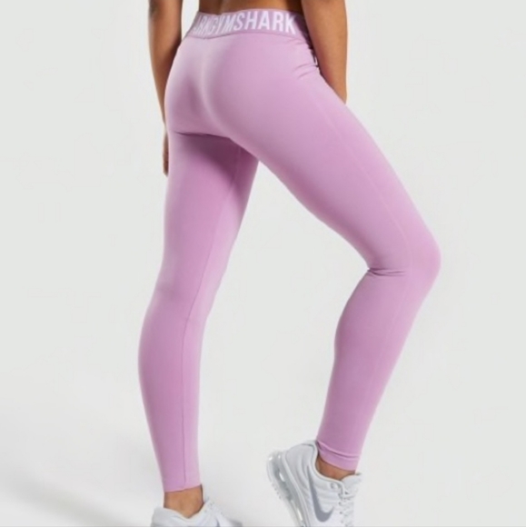 Gymshark Fit Leggings- Dash Pastel Grape/White Size Small. - Picture 5 of 9